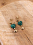 Boucles d'oreilles INFINI malachite