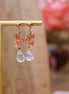 Boucles d'oreilles GRAPPES pierres de soleil et préhnite épidote