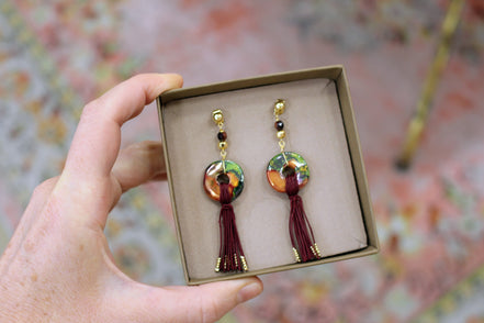 Boucles d'oreilles KORÉ doré - terre fauve