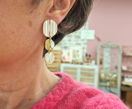 Boucles d'oreilles longues ECLIPSE SOLAIRE