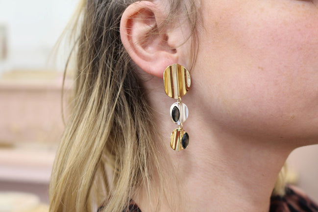 Boucles d'oreilles longues ECLIPSE NOCTURNE