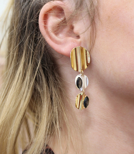 Boucles d'oreilles longues ECLIPSE NOCTURNE