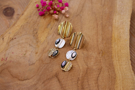 Boucles d'oreilles longues ECLIPSE NOCTURNE