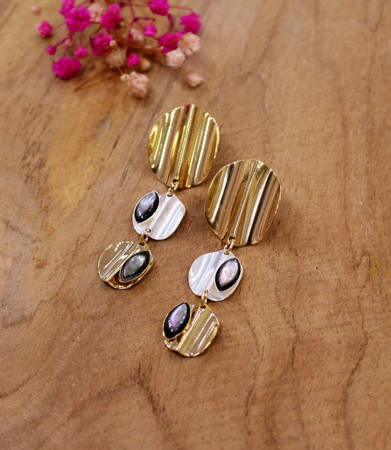 Boucles d'oreilles longues ECLIPSE NOCTURNE