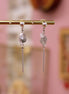 Boucles d'oreilles Noctis doré diamants  herkimer