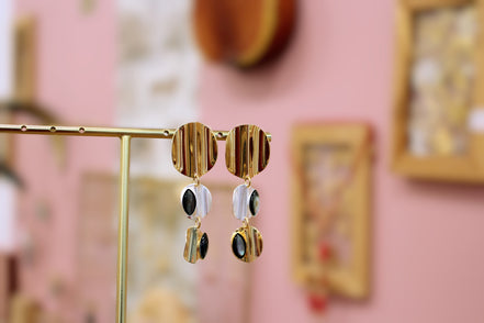 Boucles d'oreilles longues ECLIPSE NOCTURNE