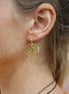 Boucles d'oreilles PRÉCIEUSE doré quartz vert péridot
