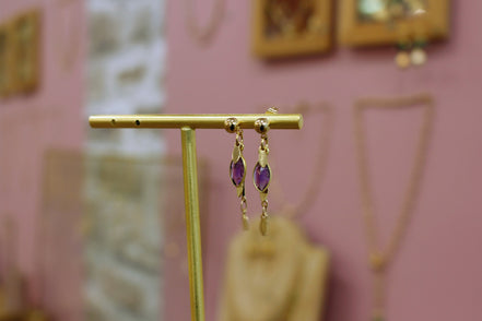 Boucles d'oreilles INDEPENDANTE plusieurs pierres disponibles