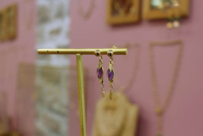 Boucles d'oreilles INDEPENDANTE plusieurs pierres disponibles
