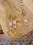 Boucles d'oreilles QUIÉTUDE Doré - quartz rose