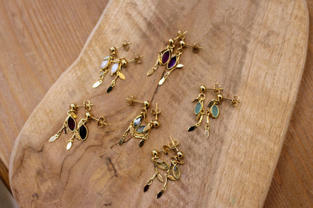 Boucles d'oreilles INDEPENDANTE plusieurs pierres disponibles