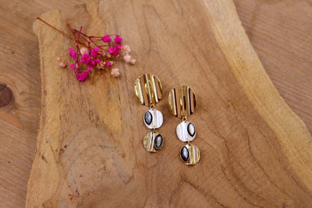 Boucles d'oreilles longues ECLIPSE NOCTURNE