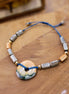 bracelet céramique fait main bleu et orange