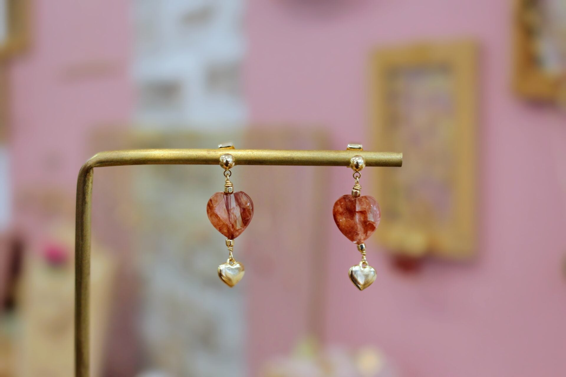 Boucles d'oreilles INFINI quartz hématoïde