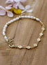 bracelet doré perles d'eau douce