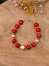 Idée cadeau bijou femme bracelet femme doré rouge