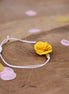 bracelet fleur porcelaine froide jaune