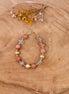 Bracelet doré femme idée cadeau bracelet grosse perle pierre de soleil