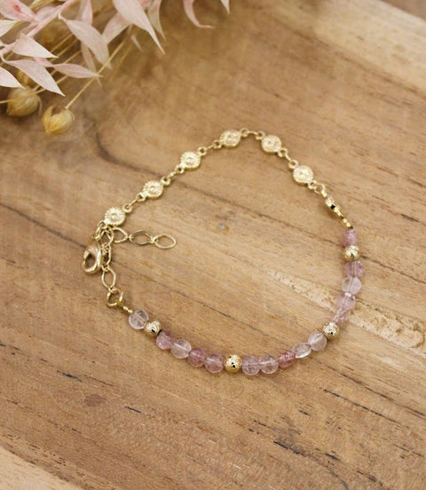 bracelet mood quartz fraise