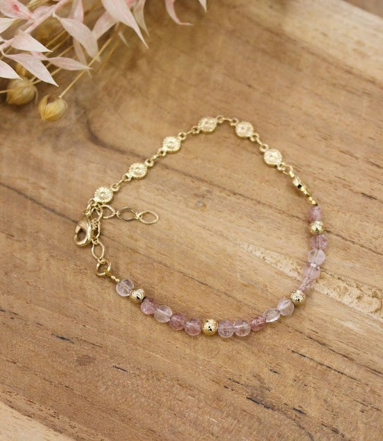 bracelet mood quartz fraise