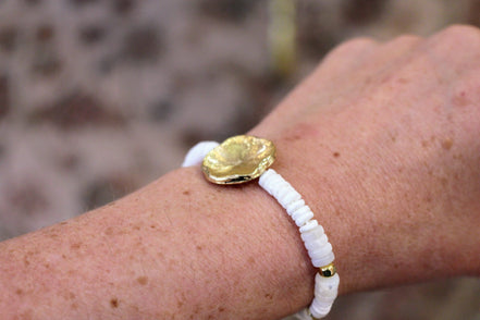 Bracelet ORGANIQUE nacre bénitier