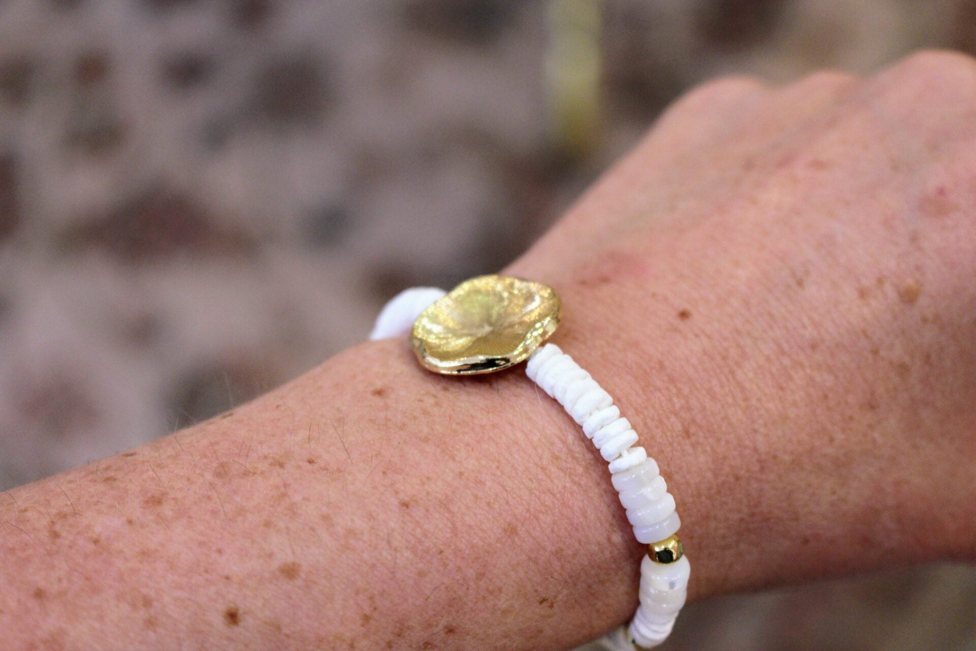 Bracelet ORGANIQUE nacre bénitier