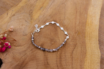 Bracelet MOOD argenté labradorite