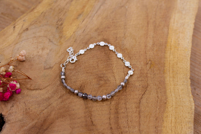 Bracelet MOOD argenté labradorite