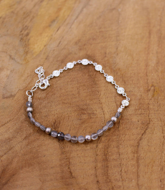 Bracelet MOOD argenté labradorite