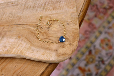 bracelet INFINI doré - apatite