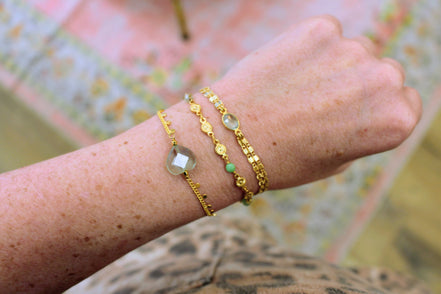 Bracelet INFINI flurite verte