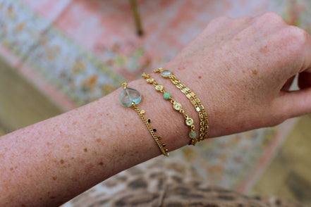 Bracelet INFINI flurite verte