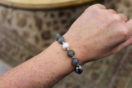 Bracelet NAMASTE labradorite argenté