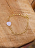 Bracelet INFINI doré - pierre de lune