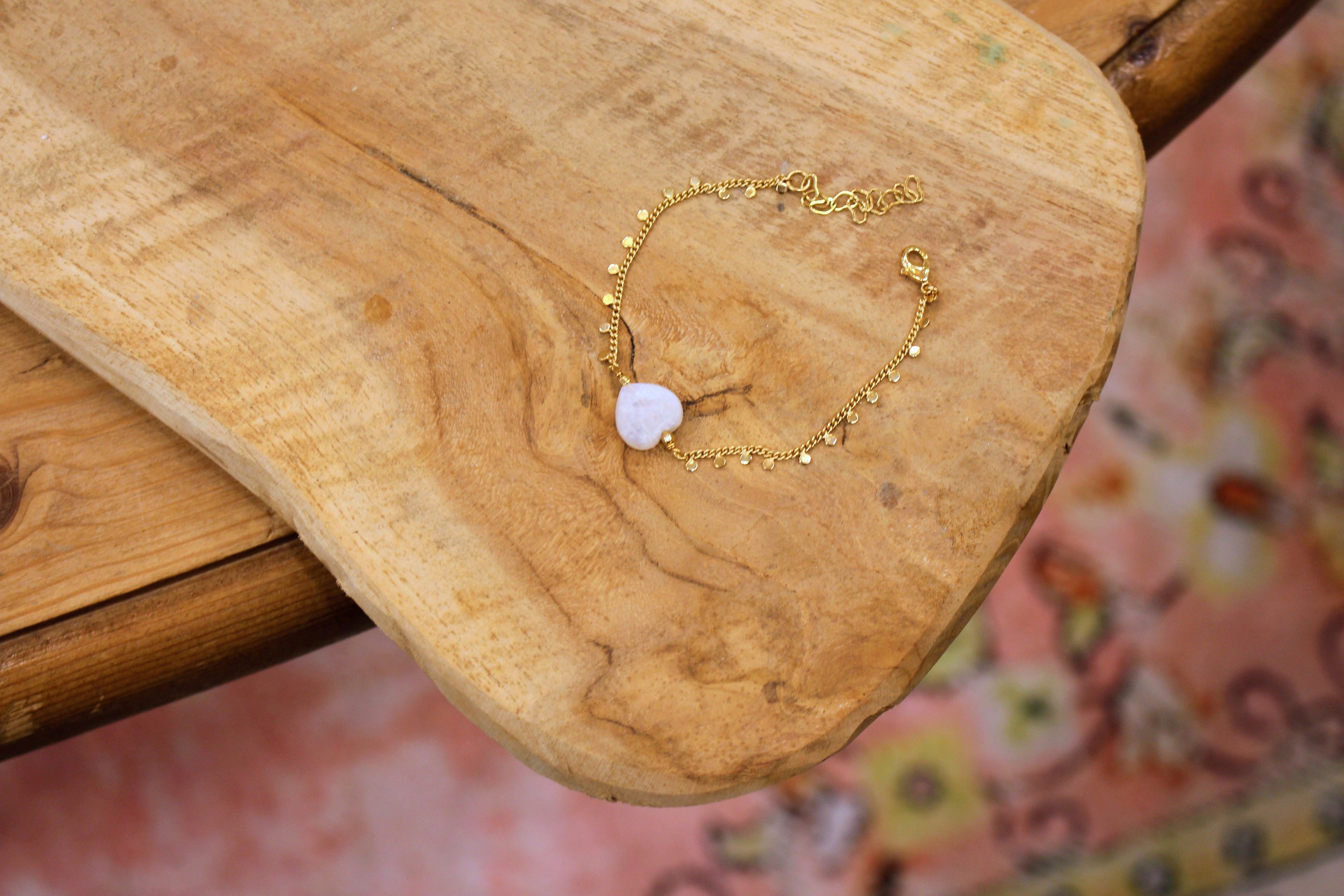 Bracelet INFINI doré - pierre de lune