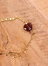 Bracelet INFINI doré - quartz fraise