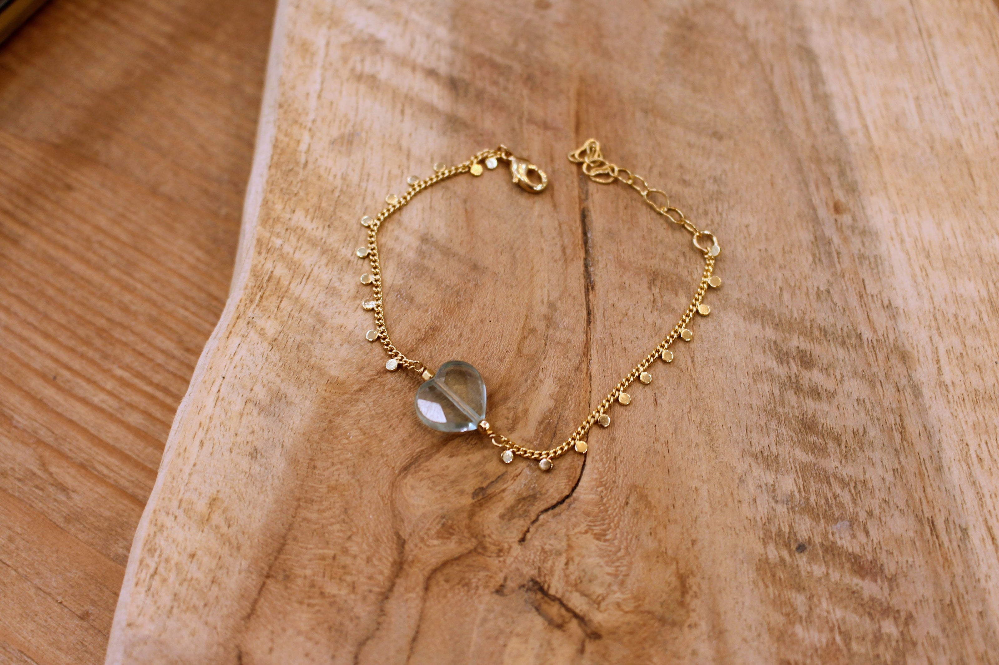 Bracelet INFINI flurite verte