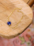 Bracelet INFINI doré - lapis lazuli