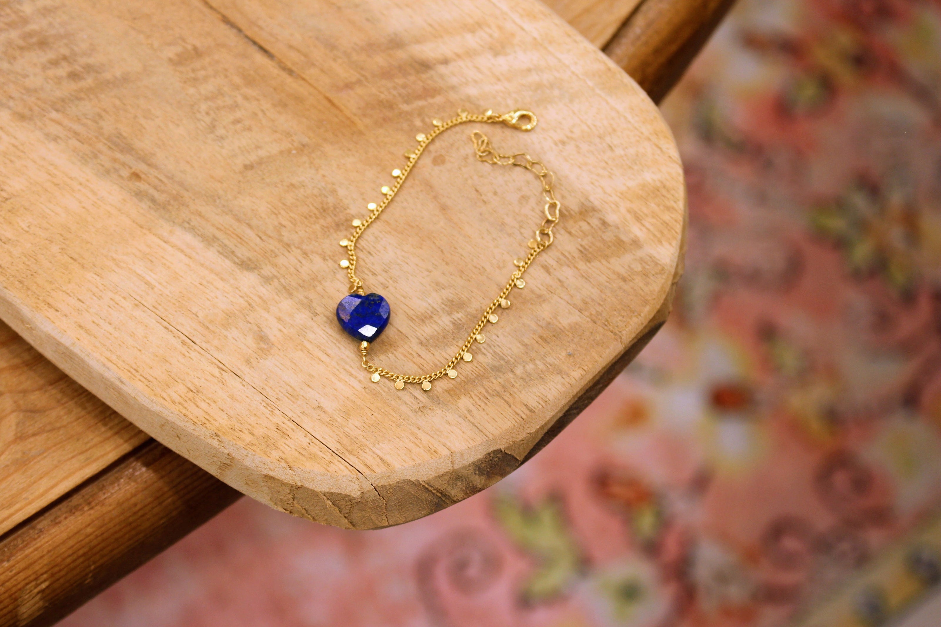 Bracelet INFINI doré - lapis lazuli