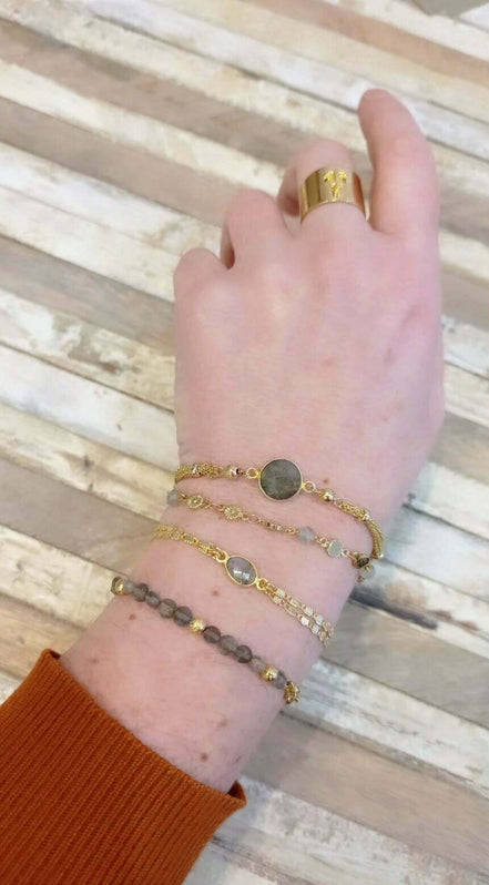 bracelets doré labradorite