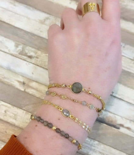 bracelets doré labradorite
