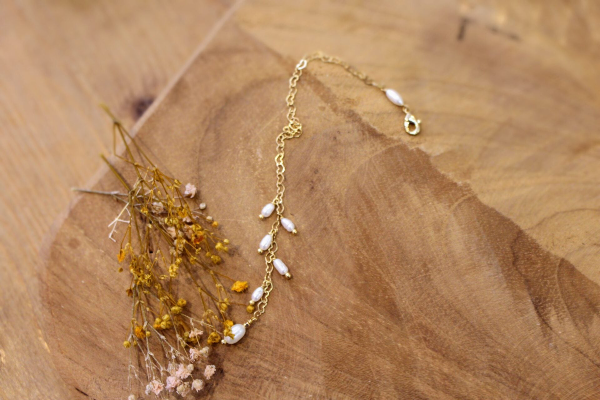 Chaine de dos amovible DANS MON COEUR perles d'eau douce