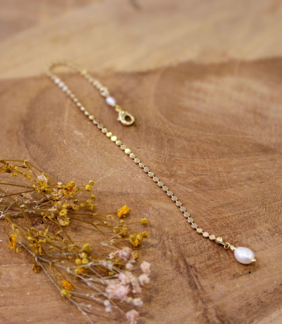 Chaine de dos amovible ELEGANCE perle d'eau douce