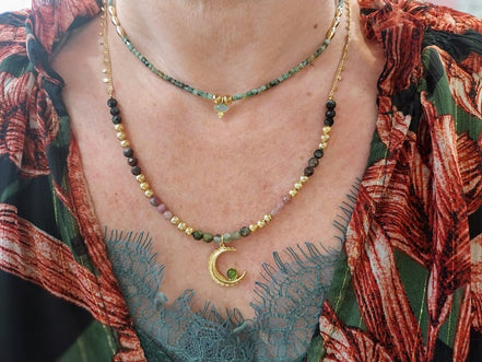 Collier CREATRICE tourmalines multicolore
