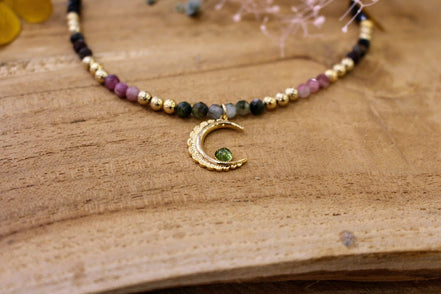 Collier CREATRICE tourmalines multicolore