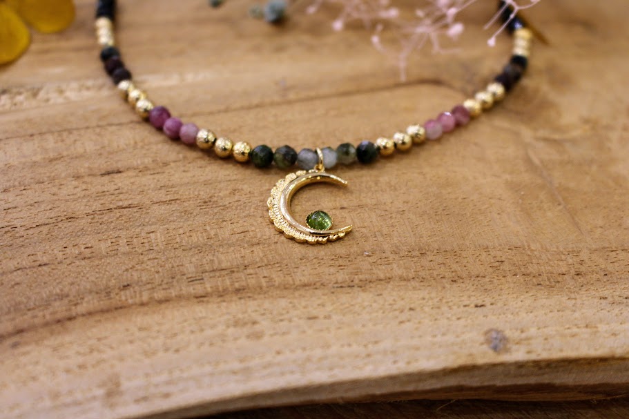 Collier CREATRICE tourmalines multicolore
