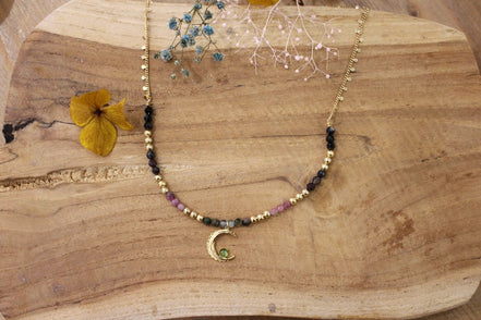 Collier CREATRICE tourmalines multicolore