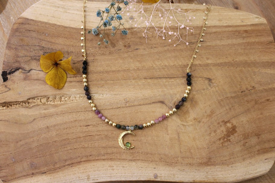 Collier CREATRICE tourmalines multicolore