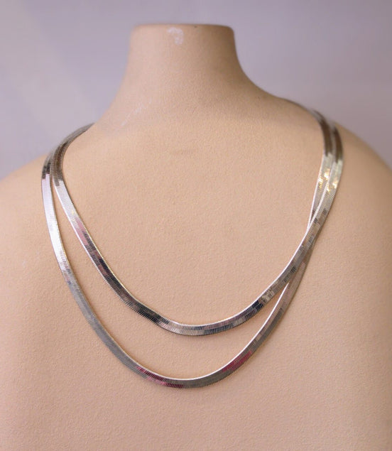collier double rang argenté idée cadeau haute fantaisie