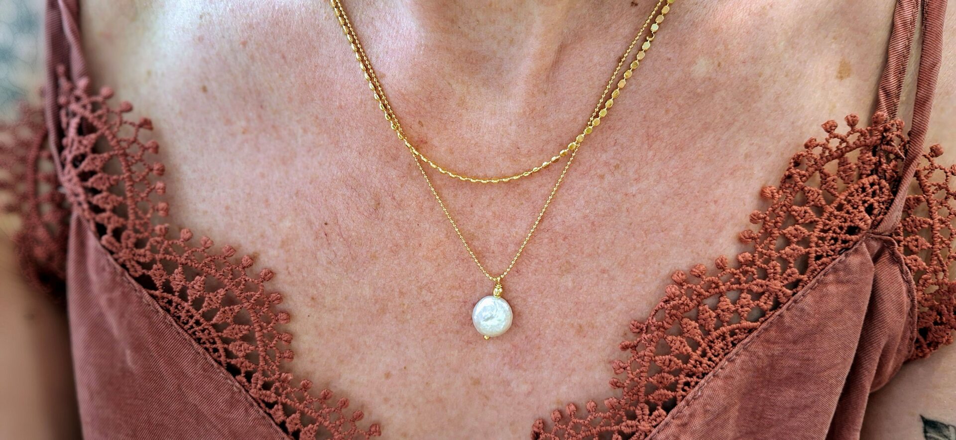 Collier INSPIRATION - perle d'écume